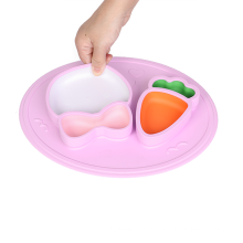 Platos para bebés de silicona con succión de mantel individual para bebés de silicona sin Bpa para alimentación de bebés